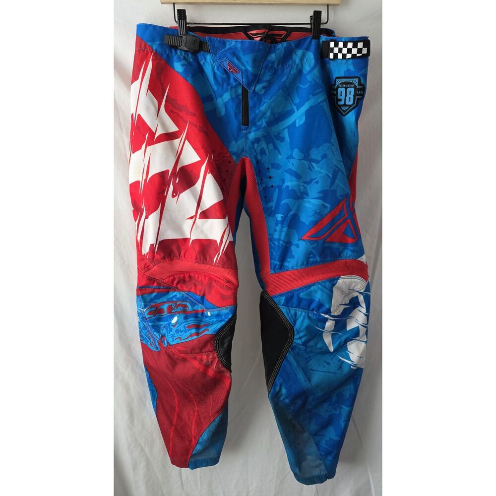 Fly Racing Mens 2018 Kinetic Outlaw Motocross Pants -Red White Blue Size 40